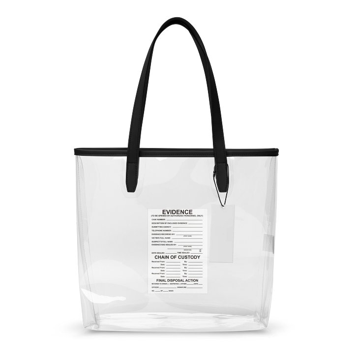 Clear "Evidence" Tote Bag product image (1)