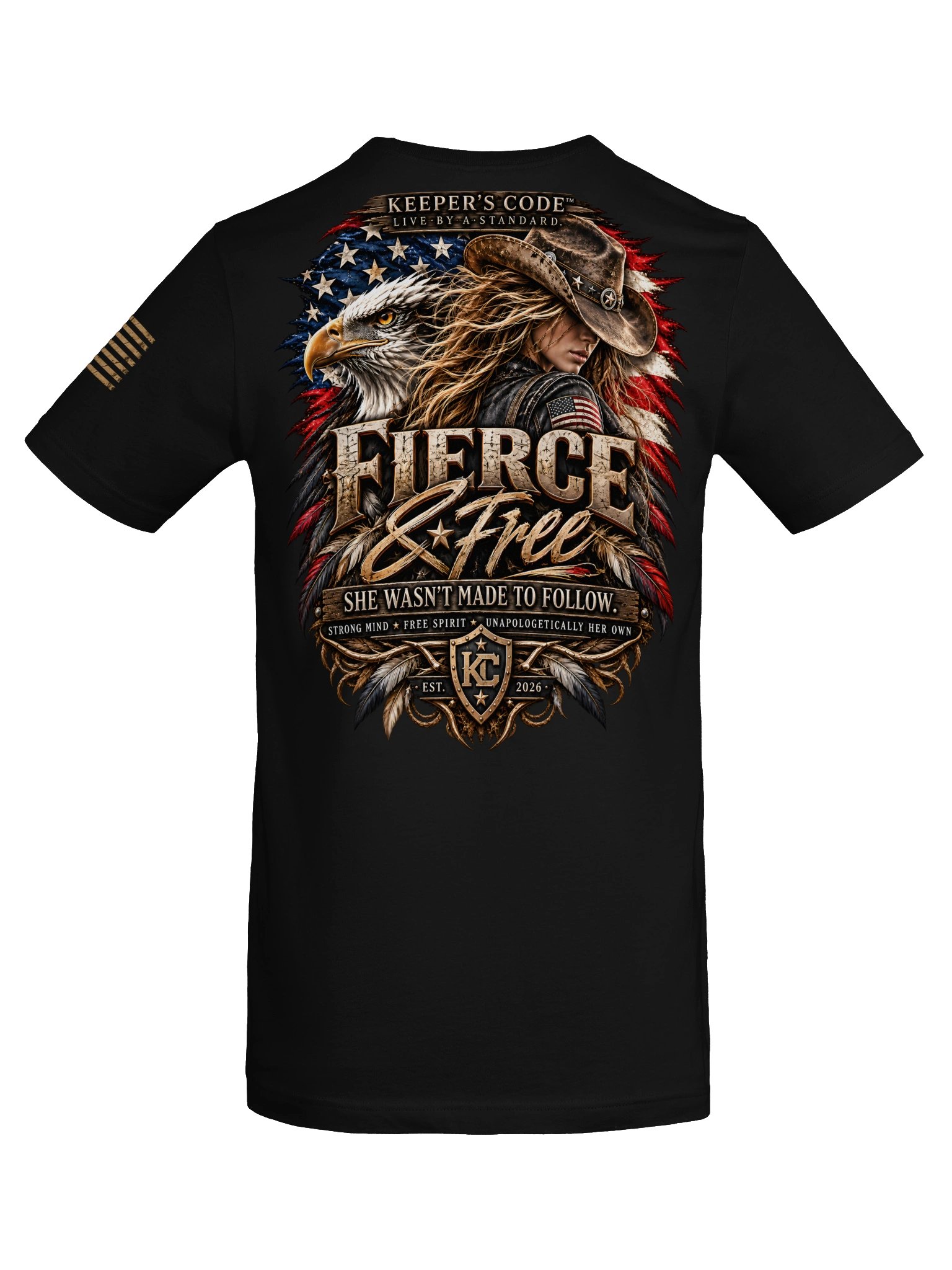 Keeper’s Code™ Women's Fierce & Free — She Wasn’t Made to Follow Women’s Graphic T-Shirt product image (8)