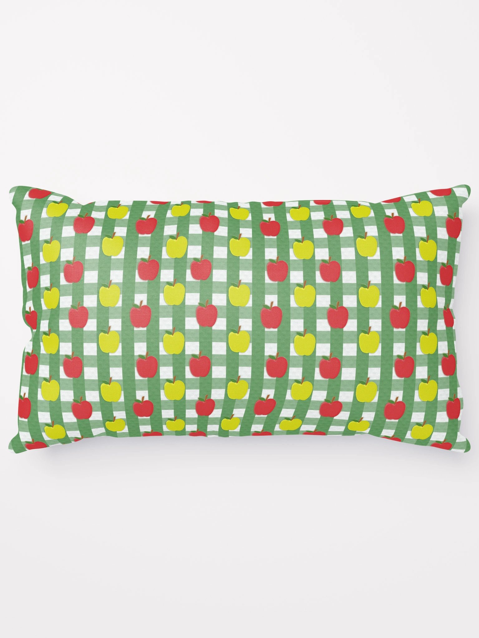 Apple Gingham in Green Pattern Pillow product image (14)