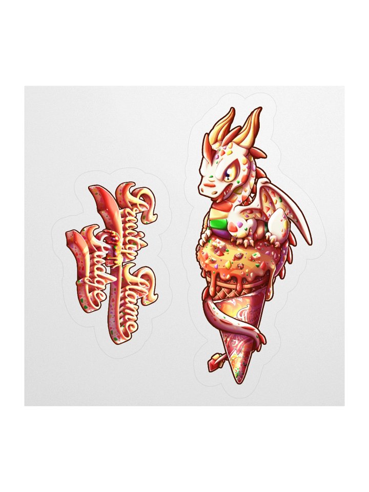 Dragon Ice Cream - Fruity Flame Fudge - sticker product image (1)