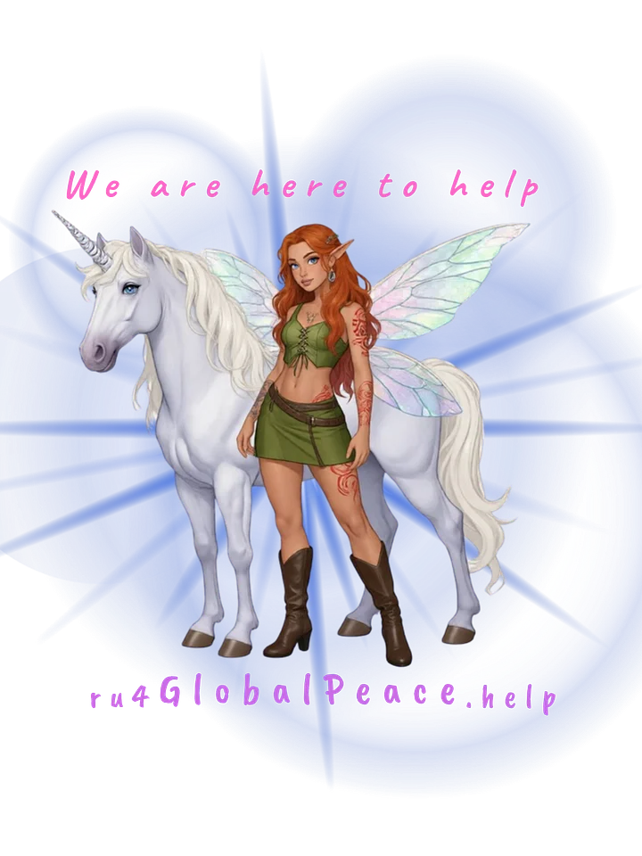 We are here to help Unicorn white.png product image (1)