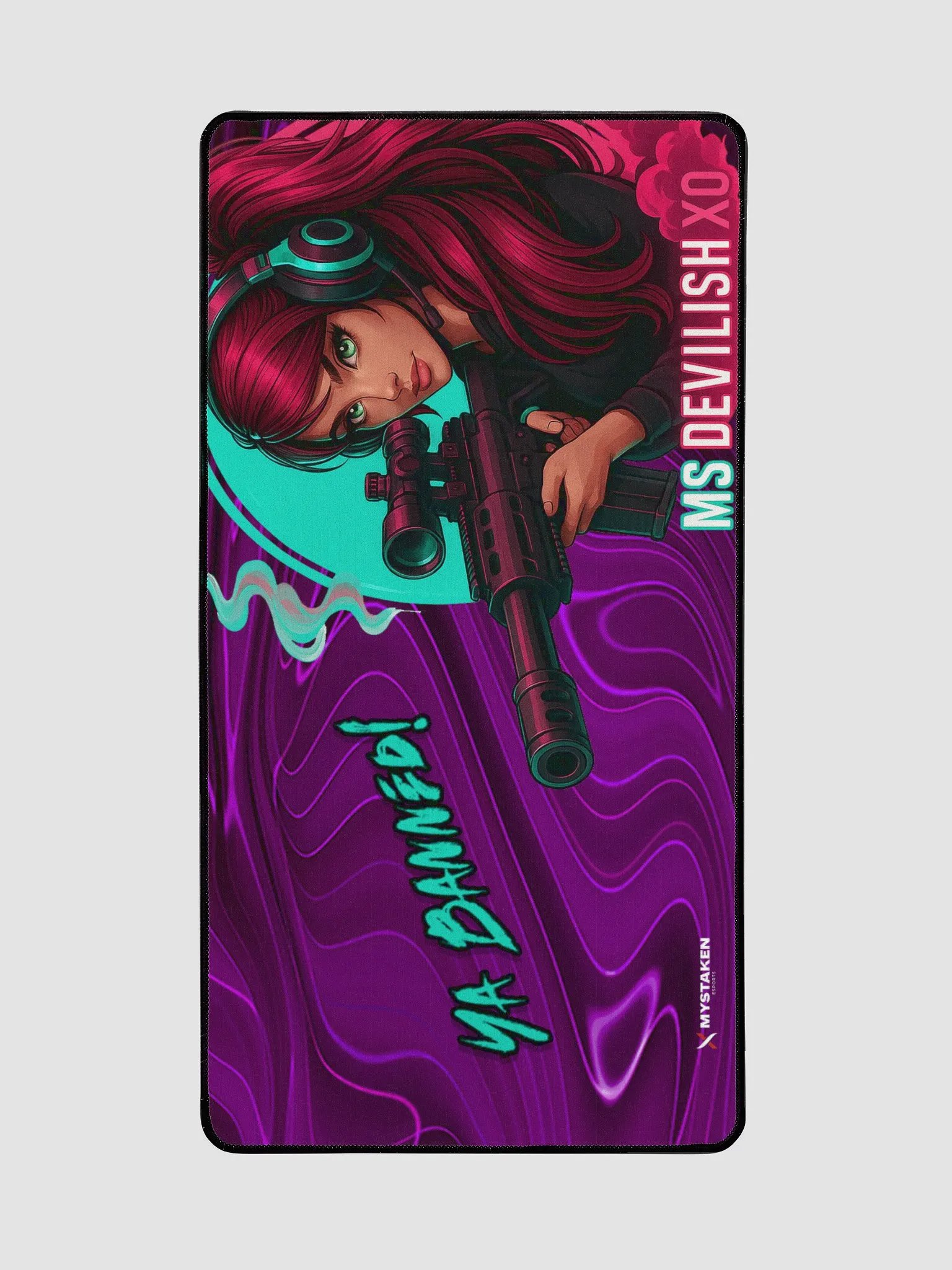 MsDevilishxo Mouse Mat: Ya Banned! 15.5" x 31.5" product image (2)