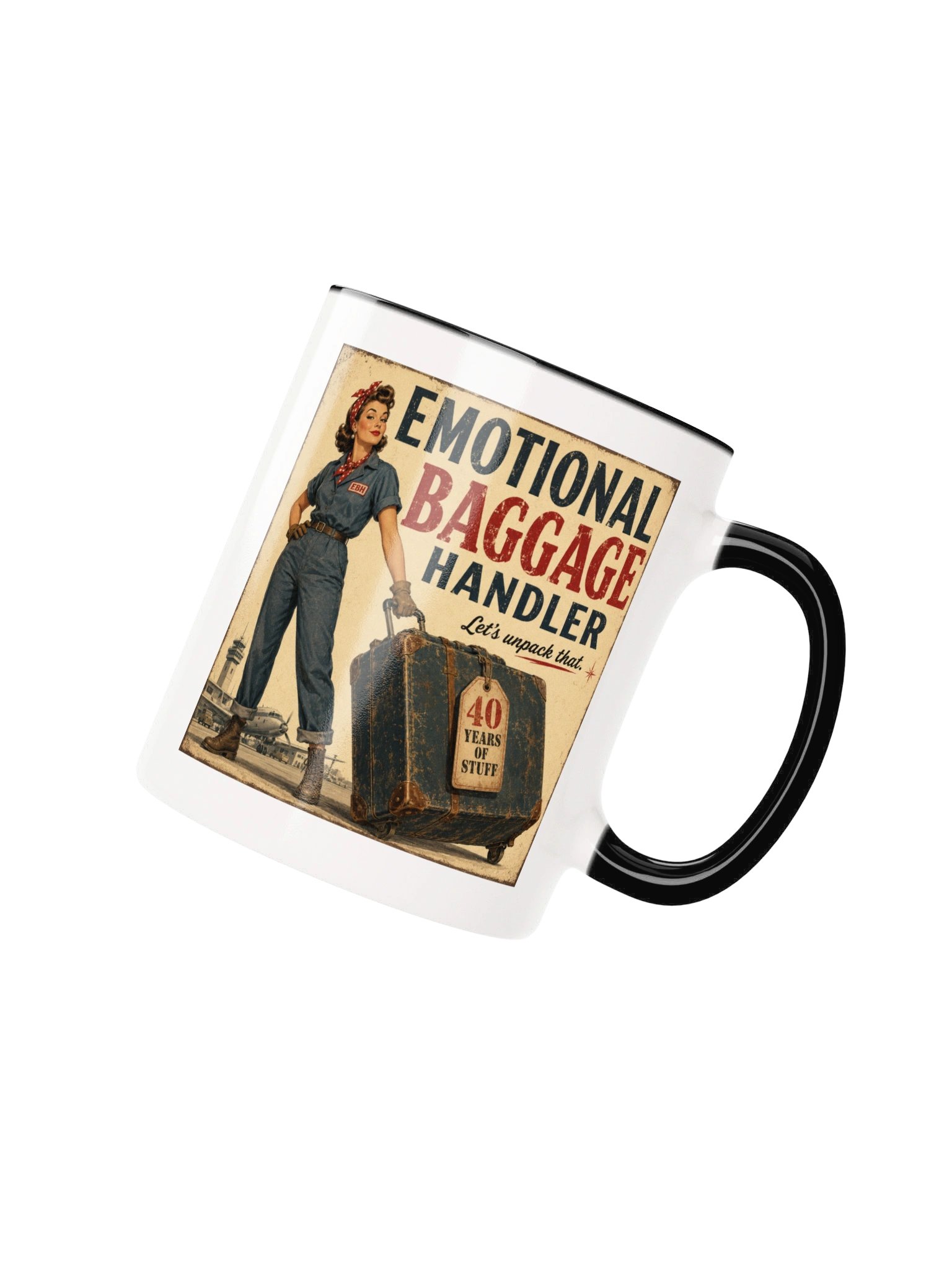 Emotional Baggage Handler: 40 Years of Stuff | Vintage Style Ceramic Mug product image (29)