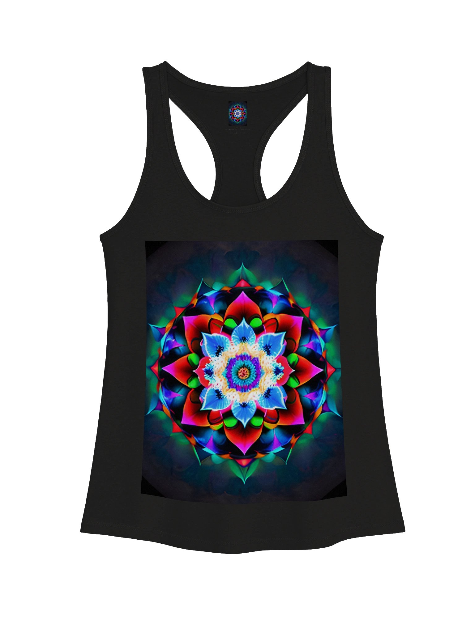 Neon Mandala Racerback Tank product image (1)