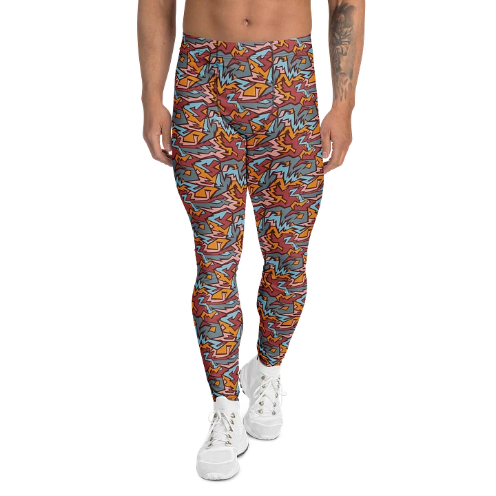 Comfortable Men's Leggings Geometric Graffiti product image (1)