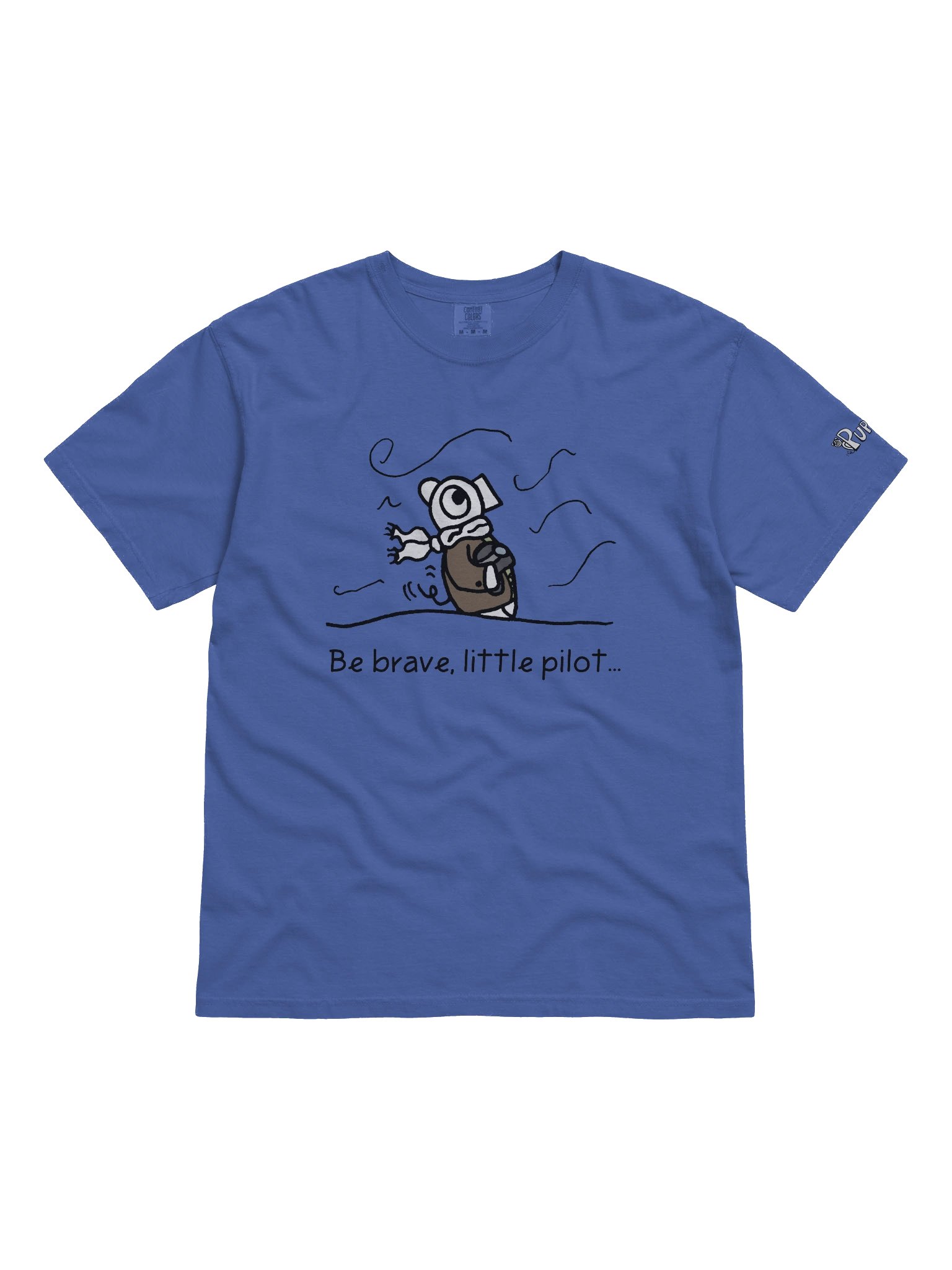 'Be brave, little pilot' Pupsies! Heavyweight T-Shirt product image (1)