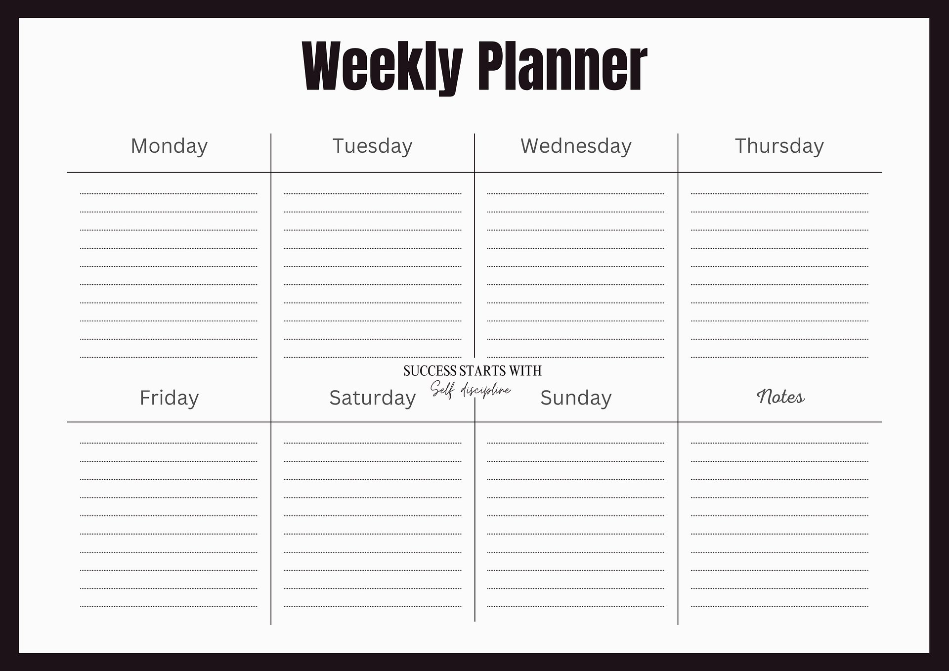 Weekly Planner 🗓️ (Digital + Print) product image (1)