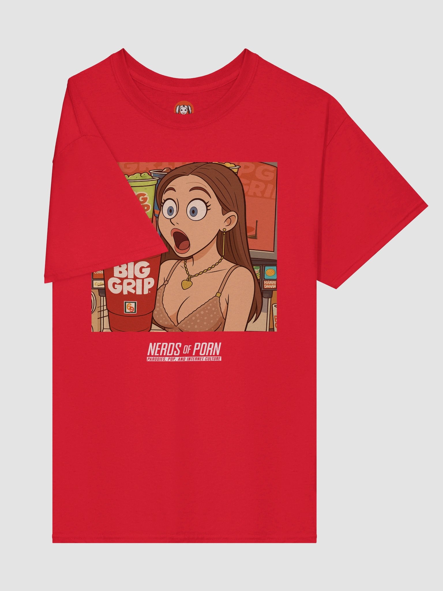 Shocked P*rn Face Tee (red) product image (4)