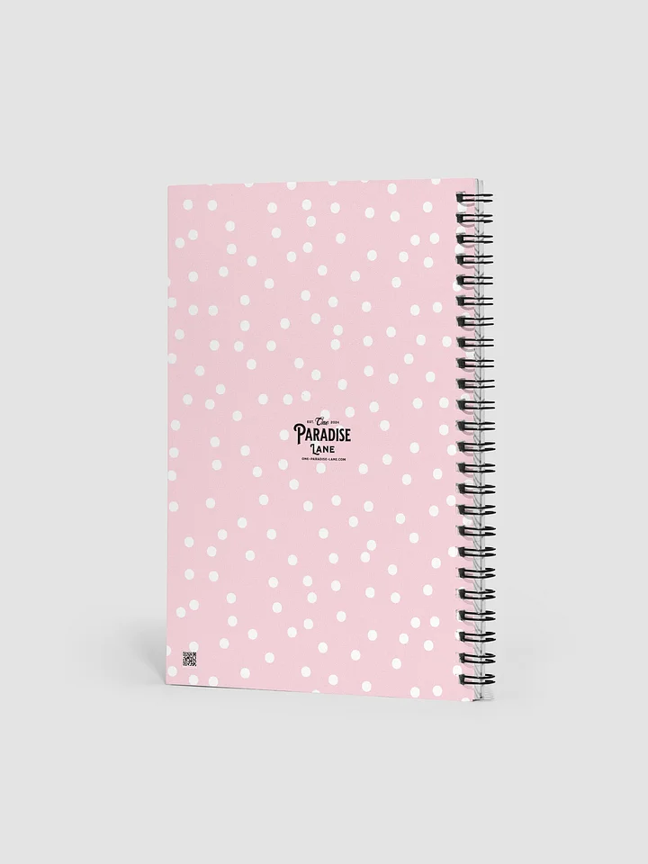 Fluffy White Cat with Bow Spiral Notebook – Cute Polka Dot Edition product image (2)