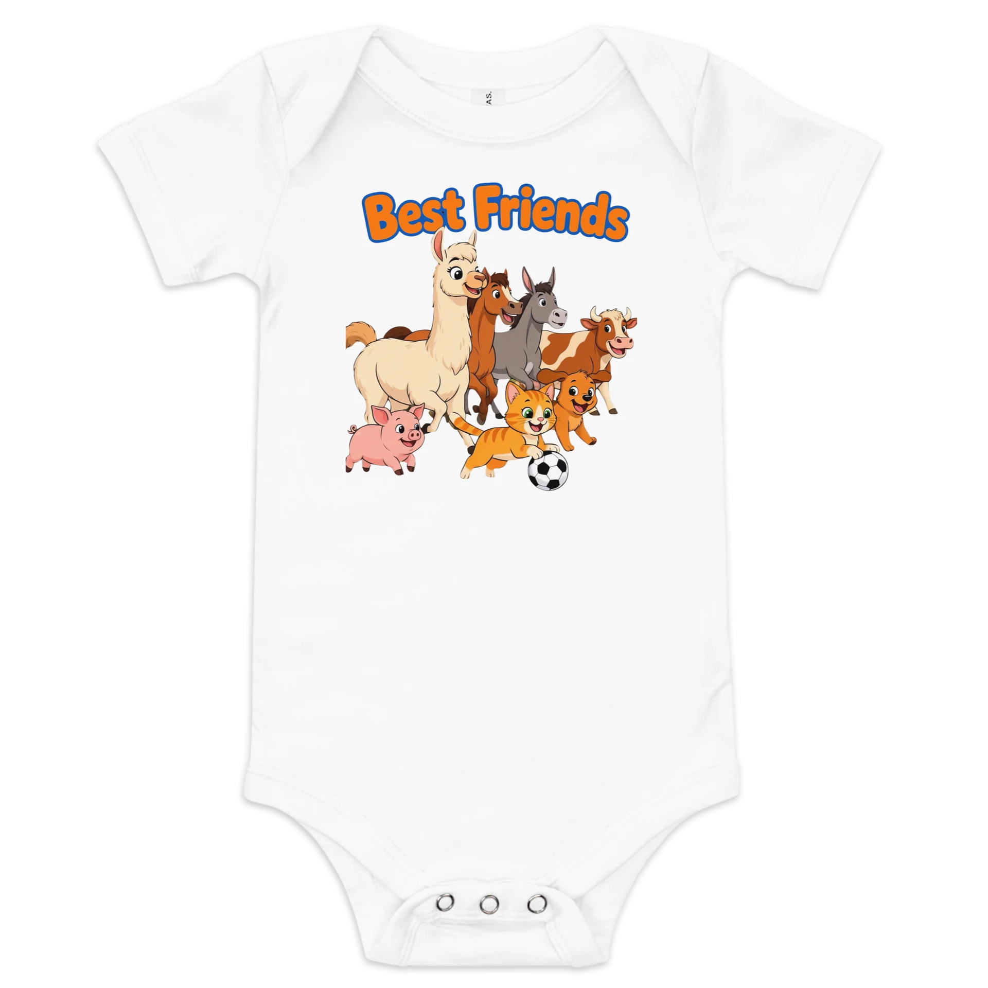 Best Friends Farm Animal Baby Onesie product image (1)