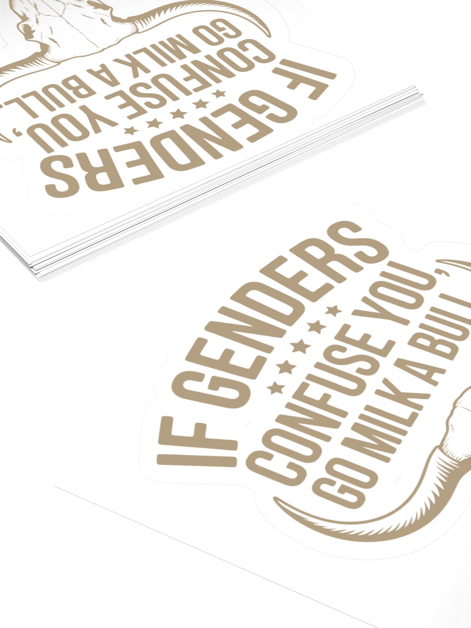 If Genders Confuse You Go Milk A Bull Sticker product image (4)