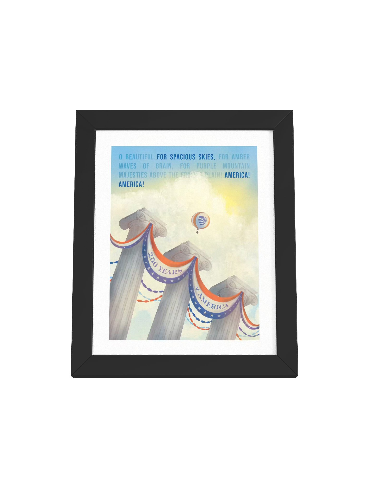 250 Years Illustration — Framed Print product image (1)