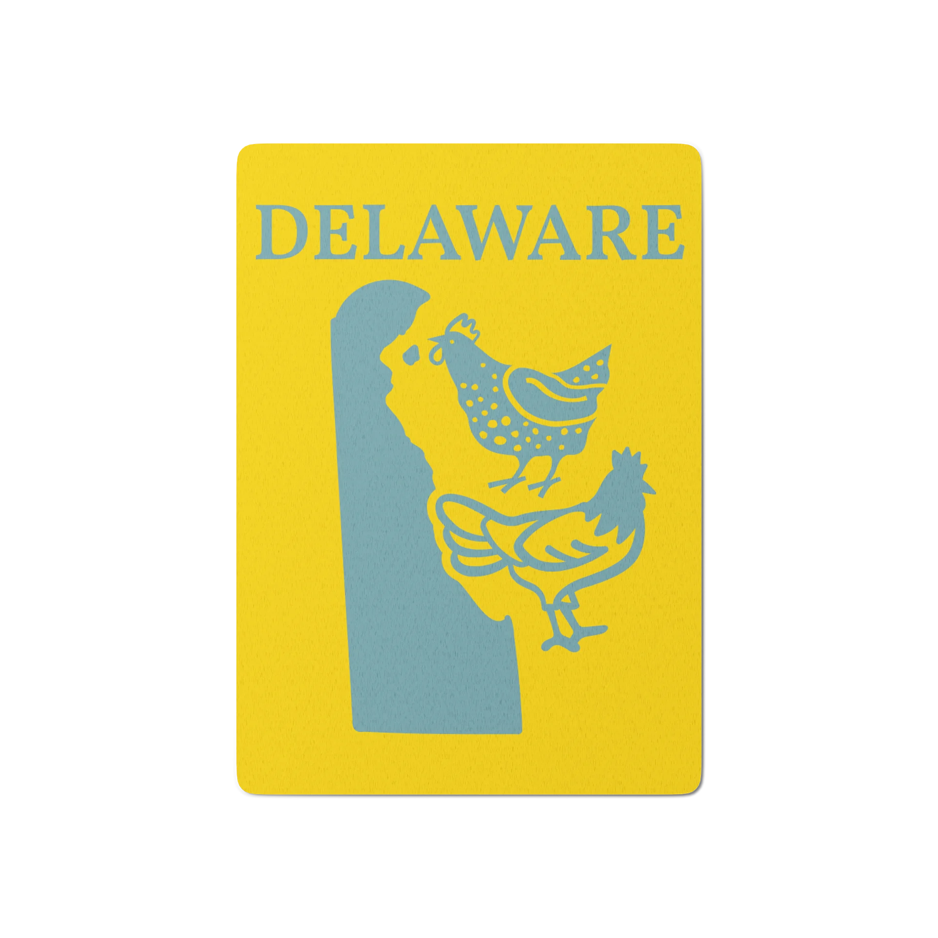 "Delaware" Blue Chickens Poker Deck product image (1)