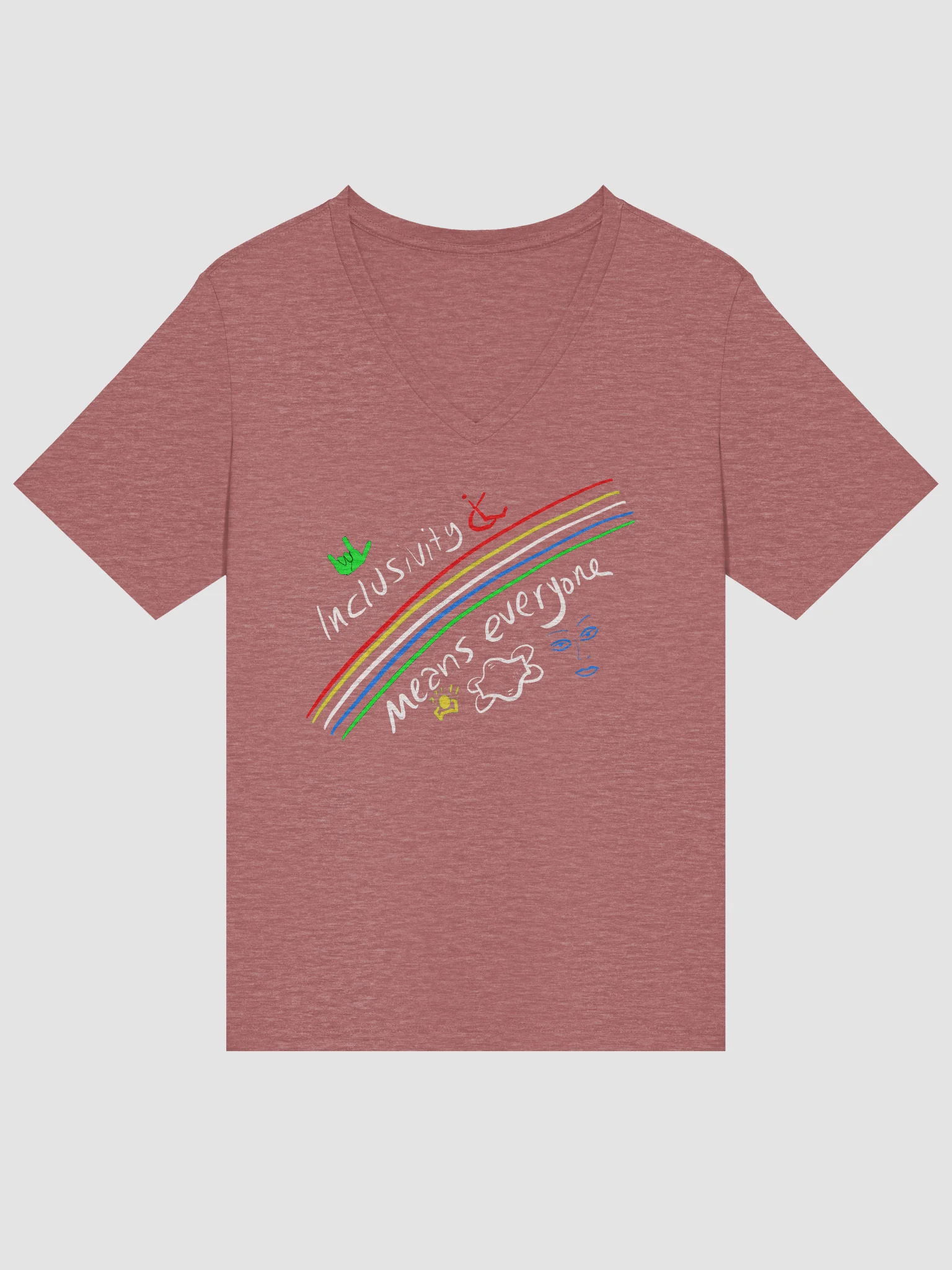 Inclusivity Means Everyone V-Neck Tee product image (10)