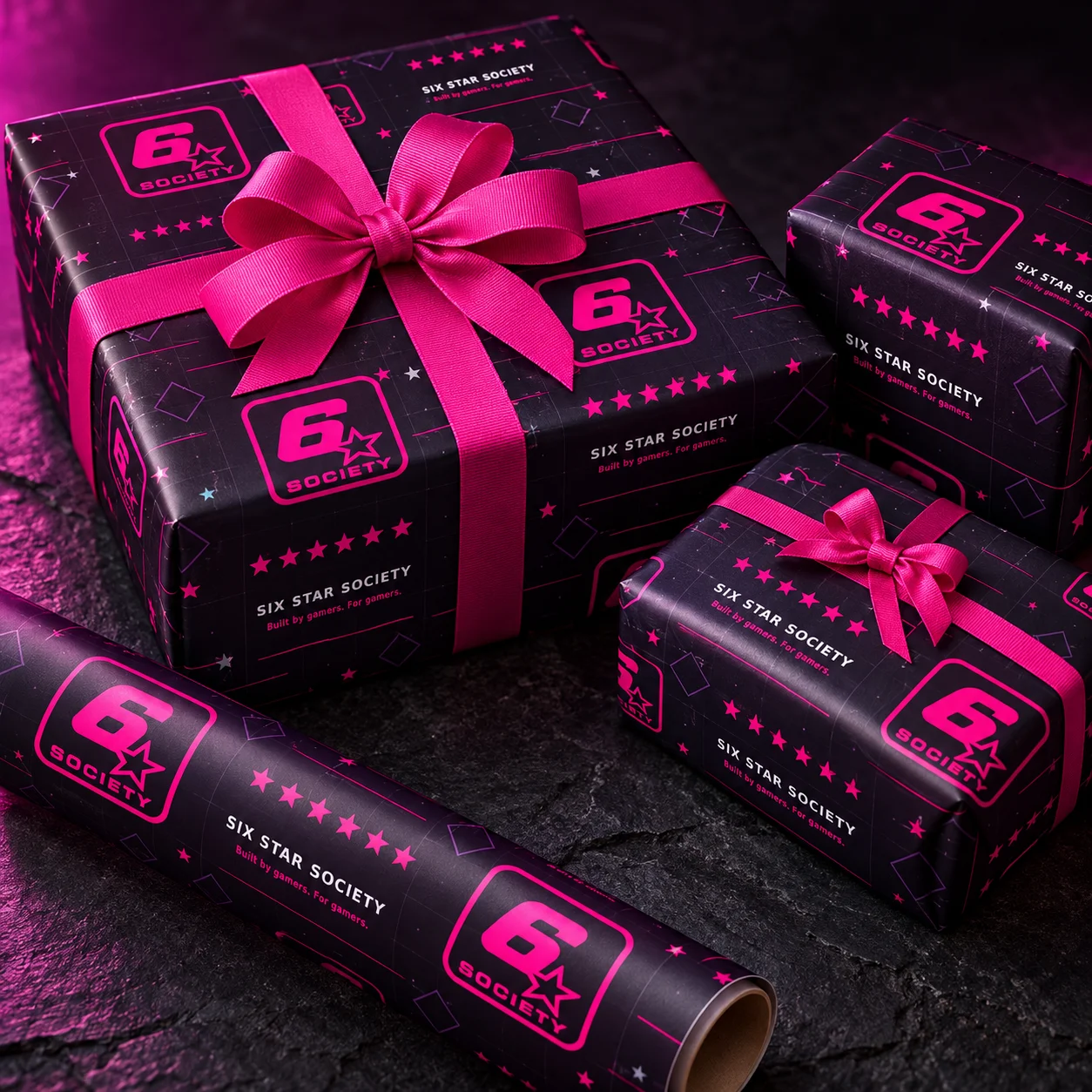 Six Star Society | Built by Gamers Wrapping Paper product image (4)