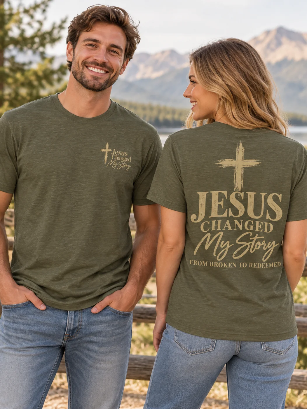 Jesus Changed My Story – Premium Unisex Christian T-Shirt product image (15)