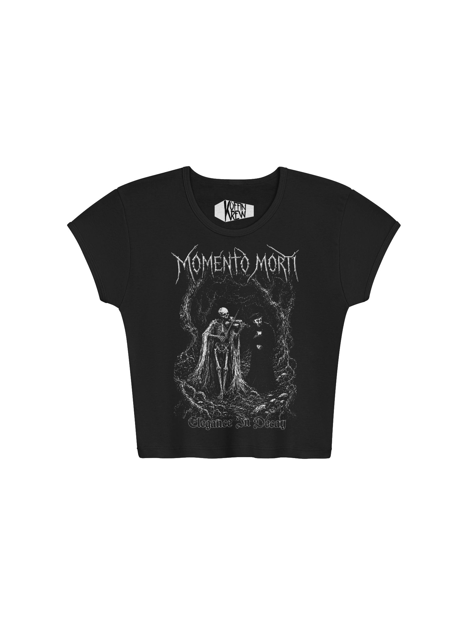 Death's Melody Womens Baby Tee Crop Top product image (1)