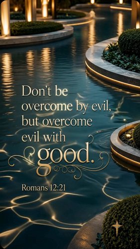 Romans 12:21 and more @beinspired.music 🤍

Don’t be overcome by evil, 
but overcome evil with good.
‭‭Romans‬ ‭12‬:‭21‬‬

#ov...