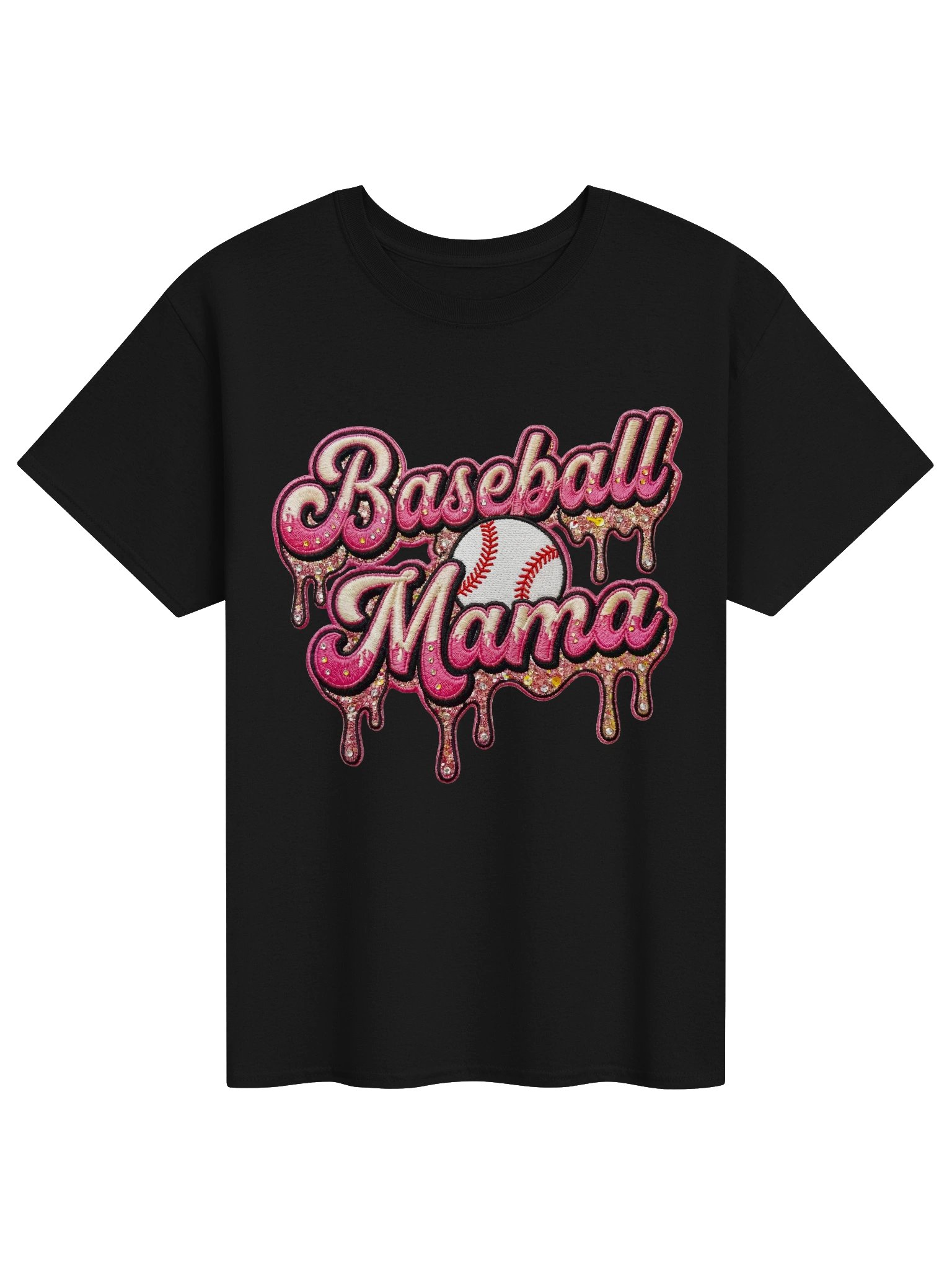 Baseball Mama Glitter Script Tee product image (3)