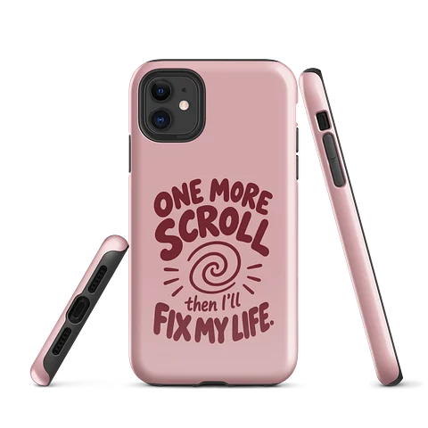 One More Scroll iPhone Case - Pink