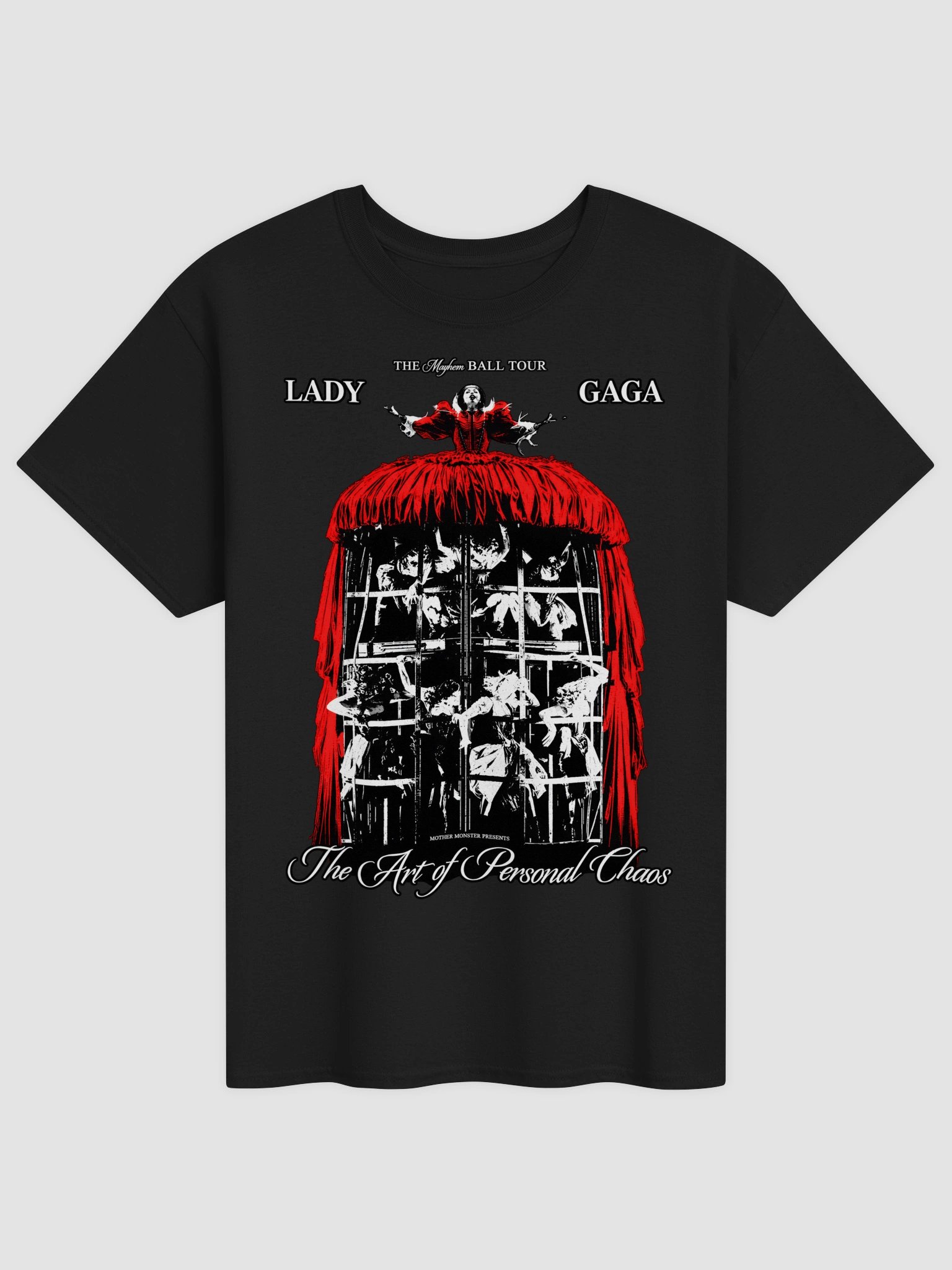 Lady Gaga The Art of Personal Chaos Shirt | Mayhem Ball Red Cage Tour Tee product image (1)