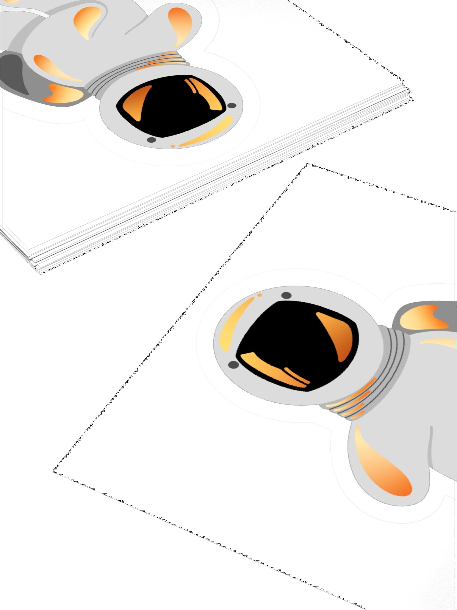 Astronaut Kiss Cut Sticker - Space Explorer Collection product image (4)