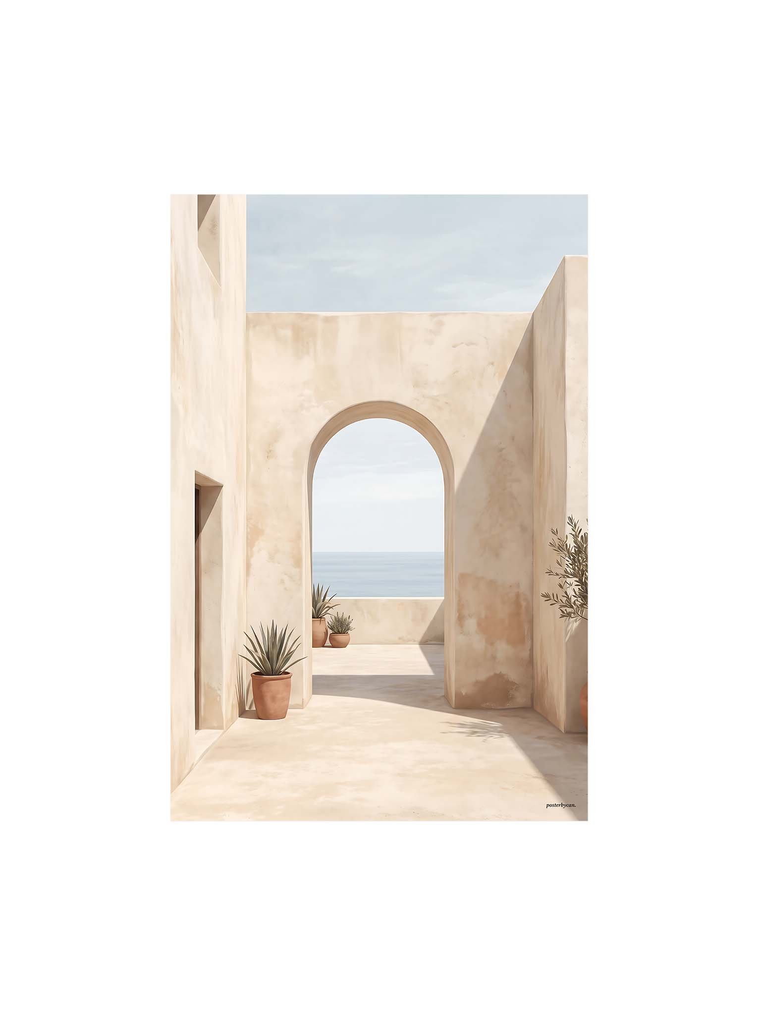 Coastal Courtyard - Mediterranean Modern Wall Art product image (1)