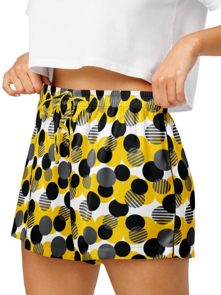 Cozy Chic Modern Geometric Polka Dot All-Over Print Women's Pajama Shorts product image (15)