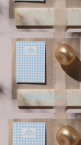 🌿 Elevate your stationery game with our Gingham & Lace collection! 🌿

Here’s a closer look at our beautiful blue notebook, de...