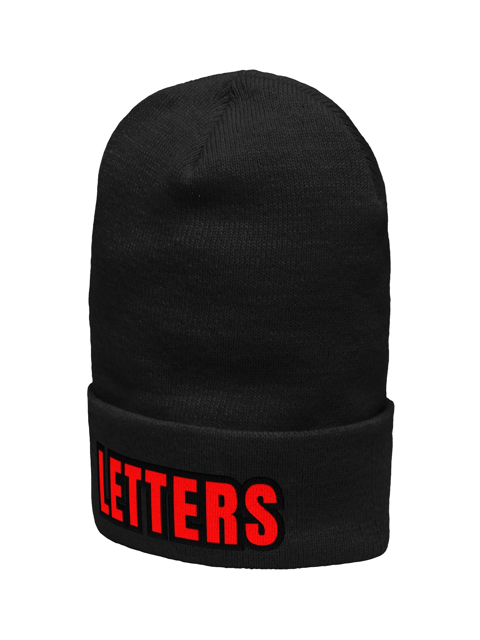 RED LETTERS Text Cuffed Beanie product image (2)