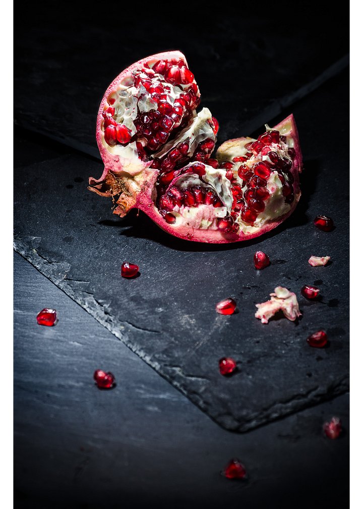 Pomegranate on Slate still-life 2 - Print product image (1)