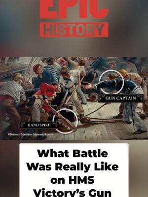 Cannon fire. Splintering wood. Chaos. This was battle aboard HMS Victory. Life on Nelson's warship during the Napoleonic Wars was brutal—cramped quarters, strict discipline, and when combat erupted, pure mayhem. Check out the full video at Epic History. #napoleonicwars #navalhistory #hmsvictory #battleoftrafalgar #militaryhistory #historytok #warfare #epichistory #royalnavy