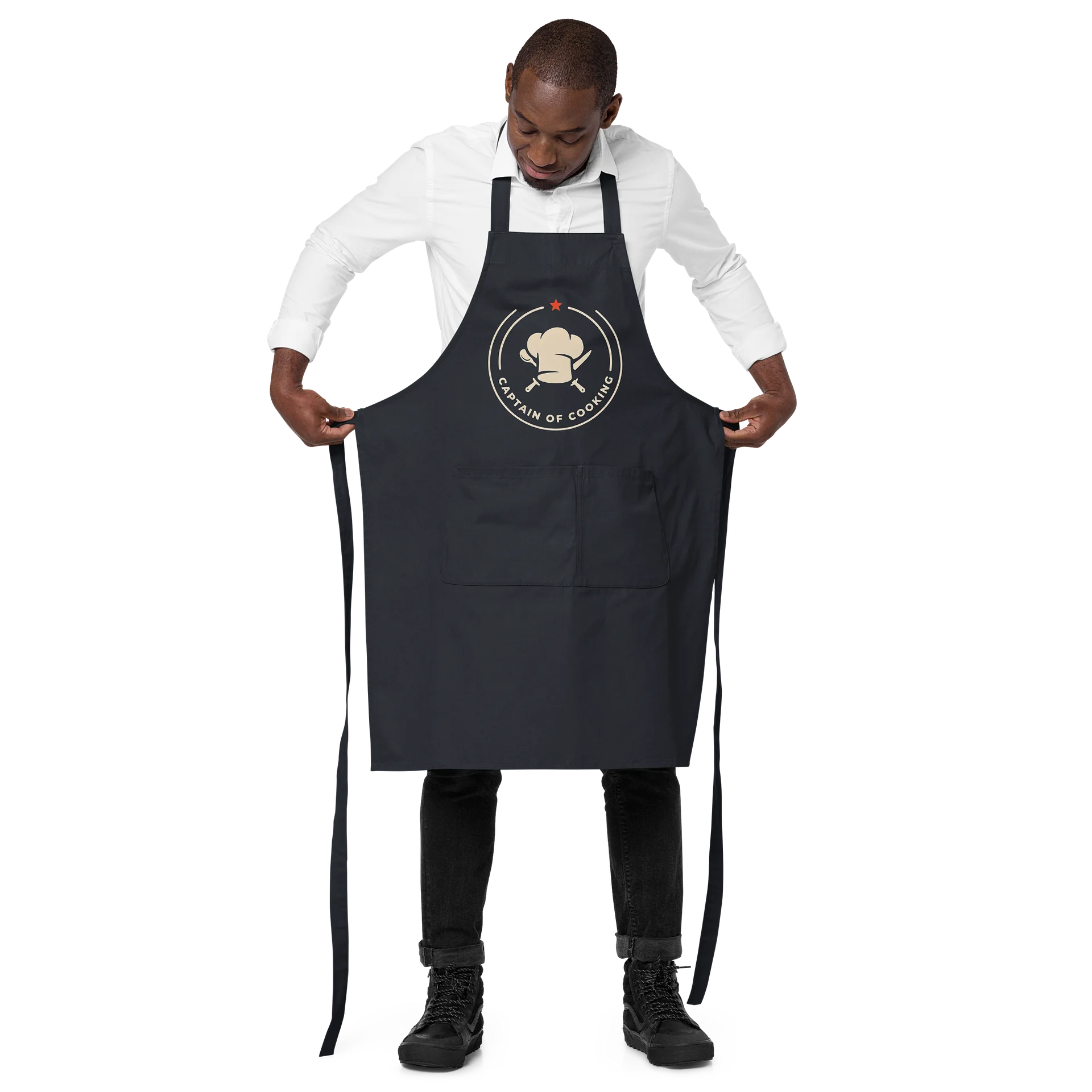 Captain of Cooking – Bold Printed Culinary Badge Apron for Men Who Lead the Kitchen with Authority product image (2)