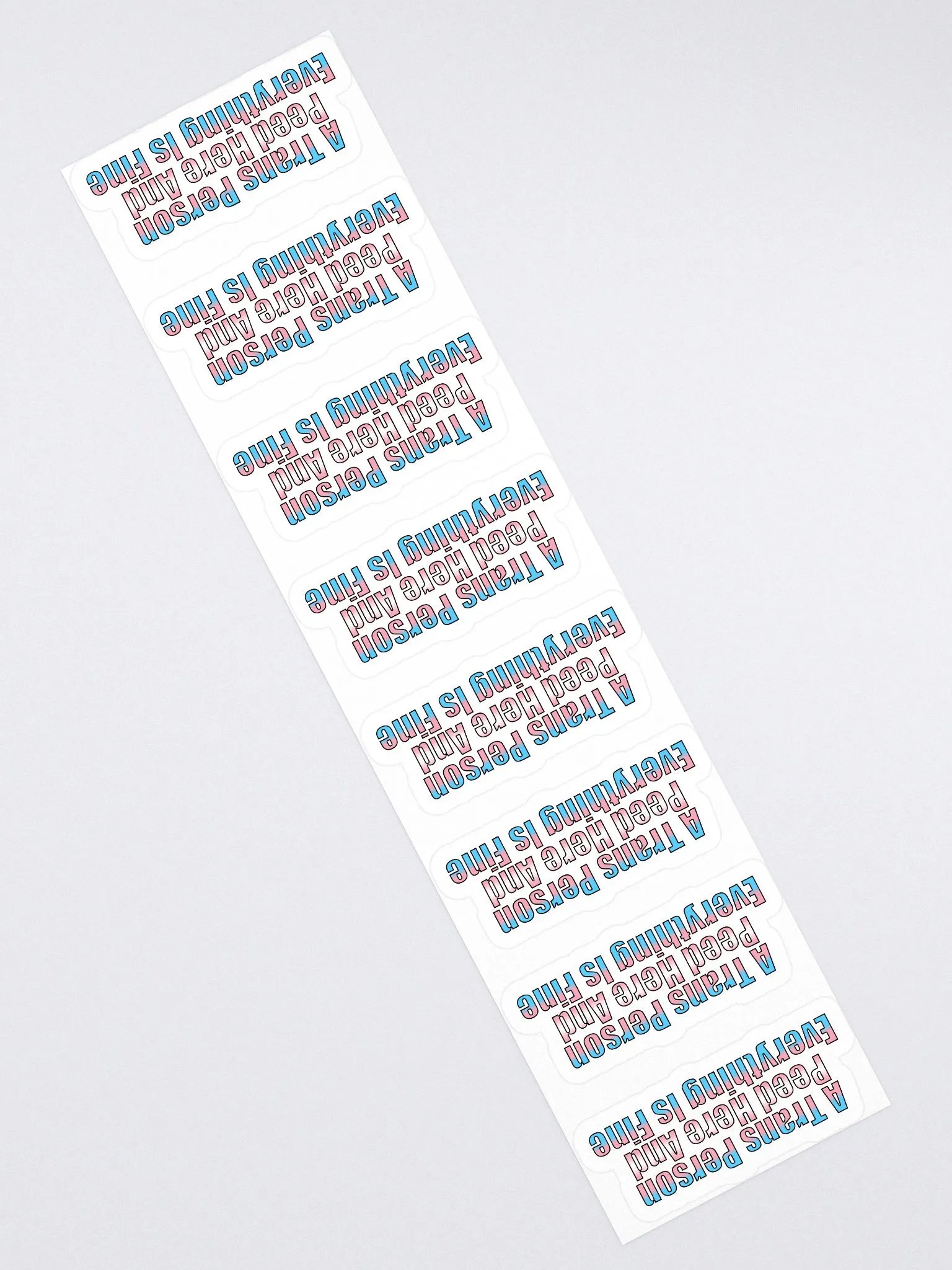 A Trans Person Peed Here Sticker Sheet product image (2)