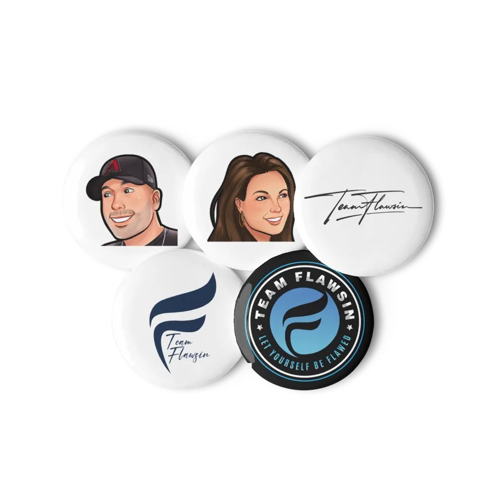 Team Flawsin Set of Pin Buttons product image (6)