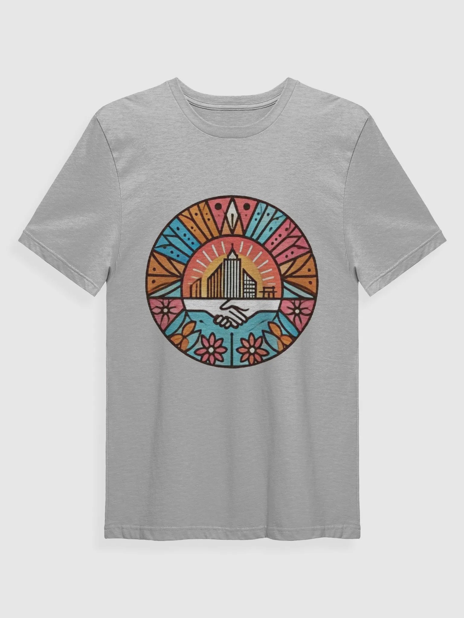 Cityscape Handshake Next Level Tee product image (3)