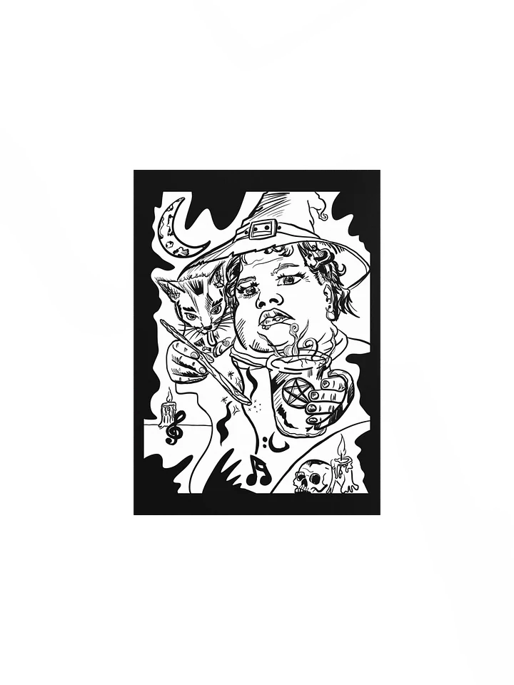 Cat-loving Witch - art poster product image (2)