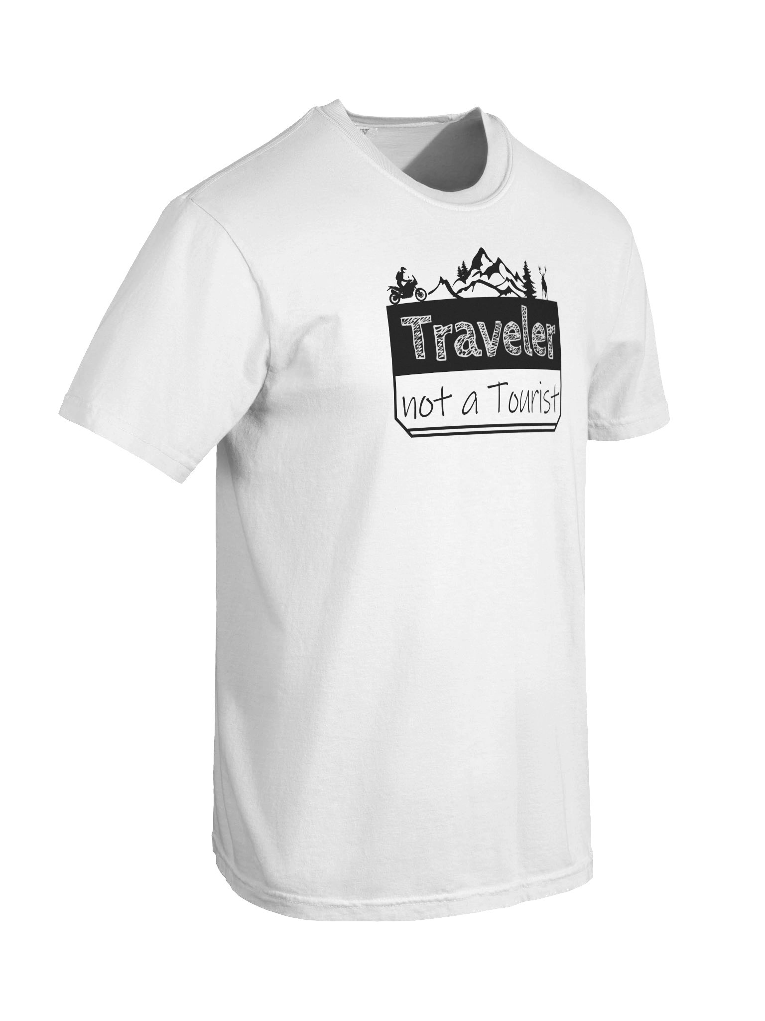 Traveler not a Tourist | Adventure Motorcycle T-Shirt product image (5)