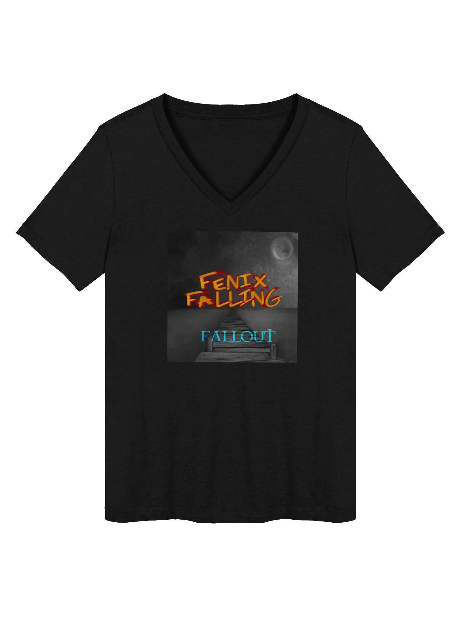 Fenix Falling 'Fallout' Moonlit Dock Women's V-Neck Tee product image (2)