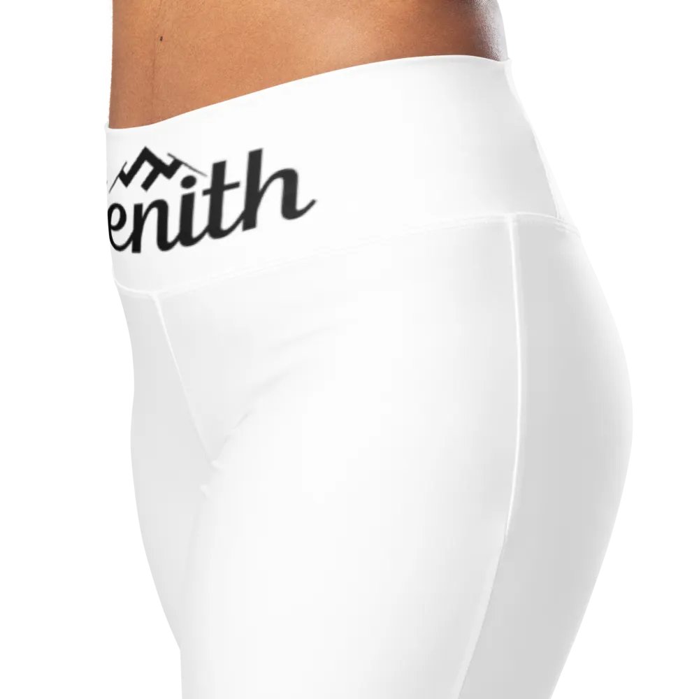 Zenith Women's High-Waisted Flare Leggings with UPF 50+ and Recycled Fabric - White product image (4)