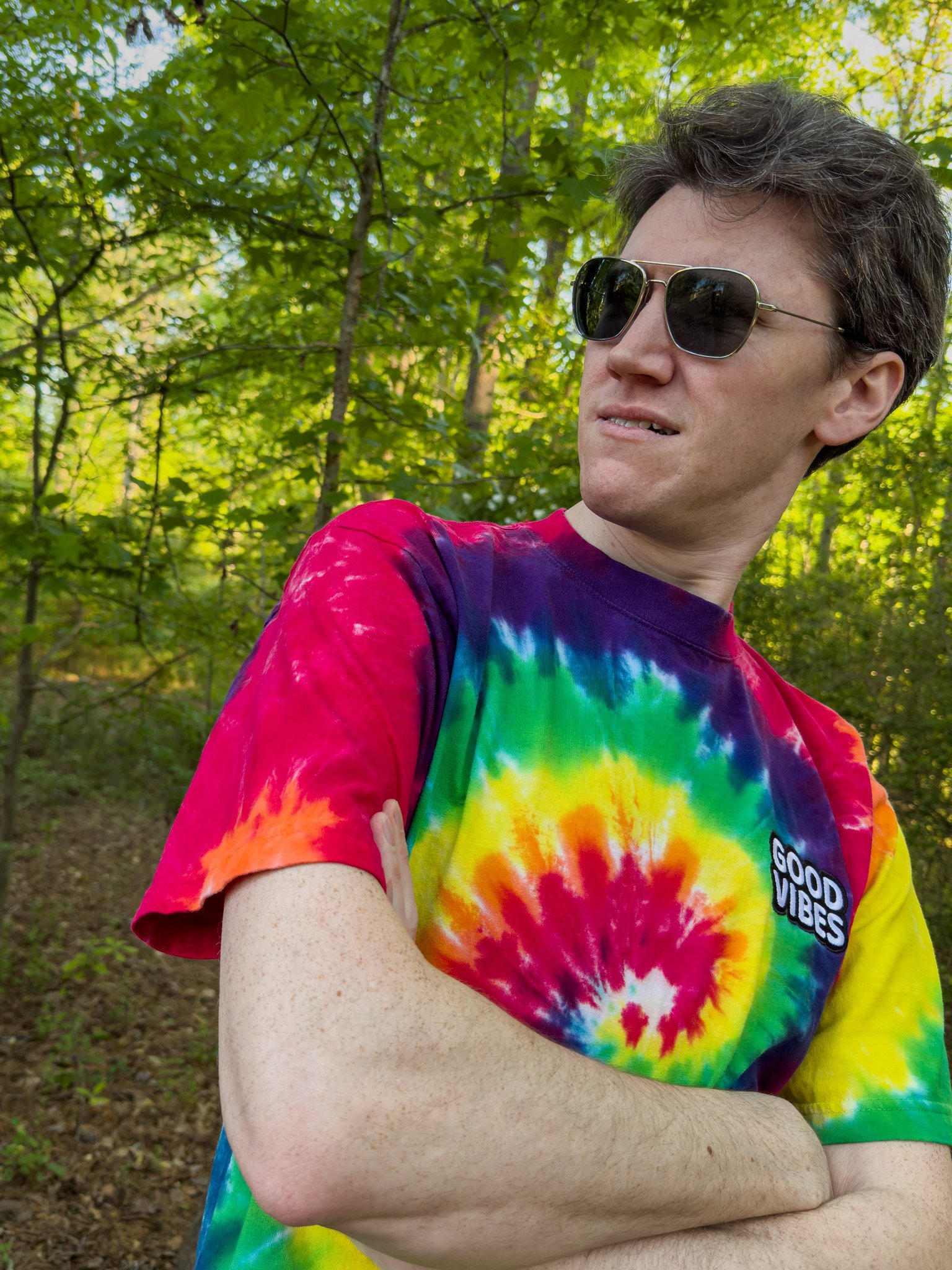 Good Vibes Oversized Tie-Dye Tee product image (8)