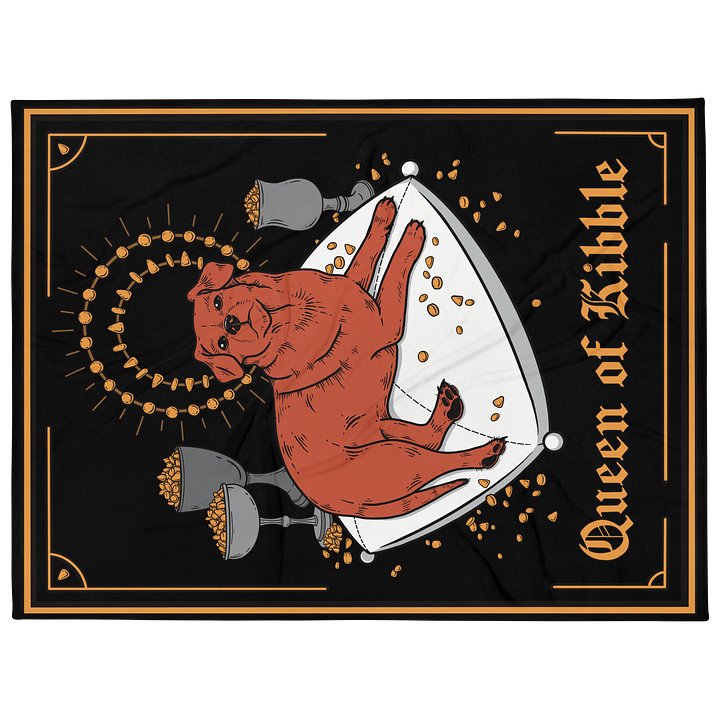 Queen of Kibble Throw Blanket product image (2)