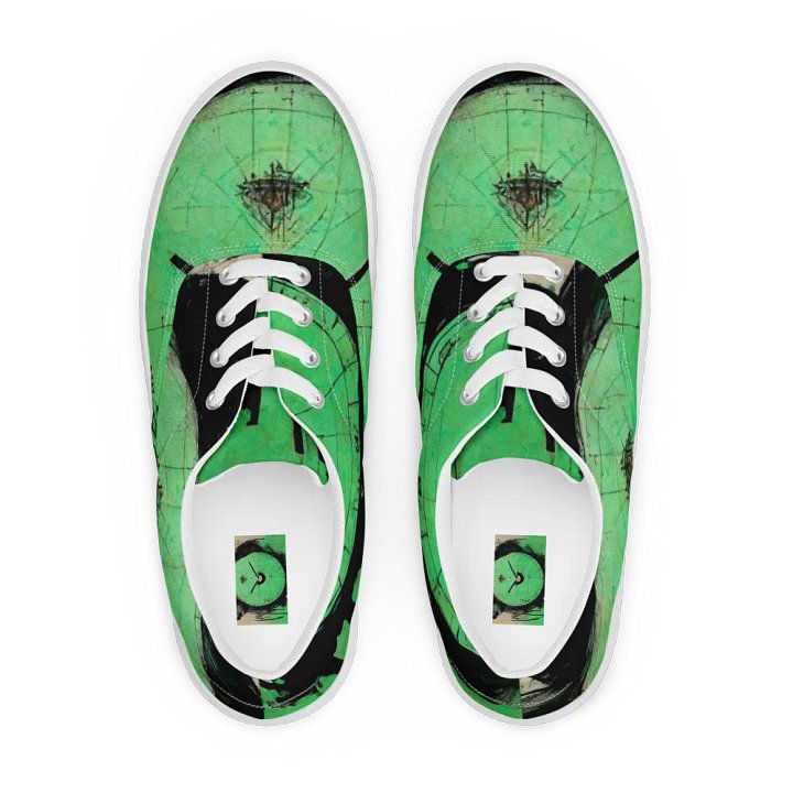Green time! Women's canvas lace shoes. product image (1)