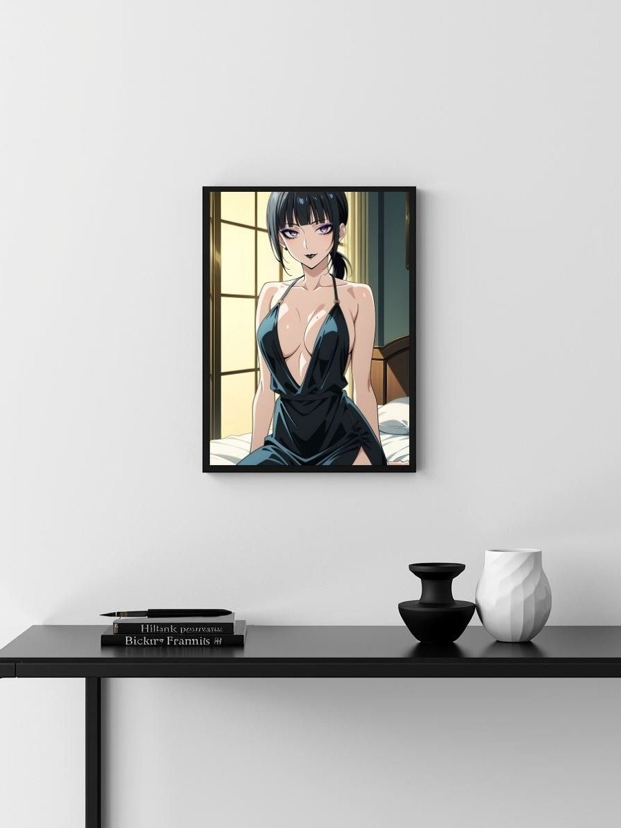 Metal Print - Luna Rain Original Character Black Slip Dress - 8x10 product image (3)