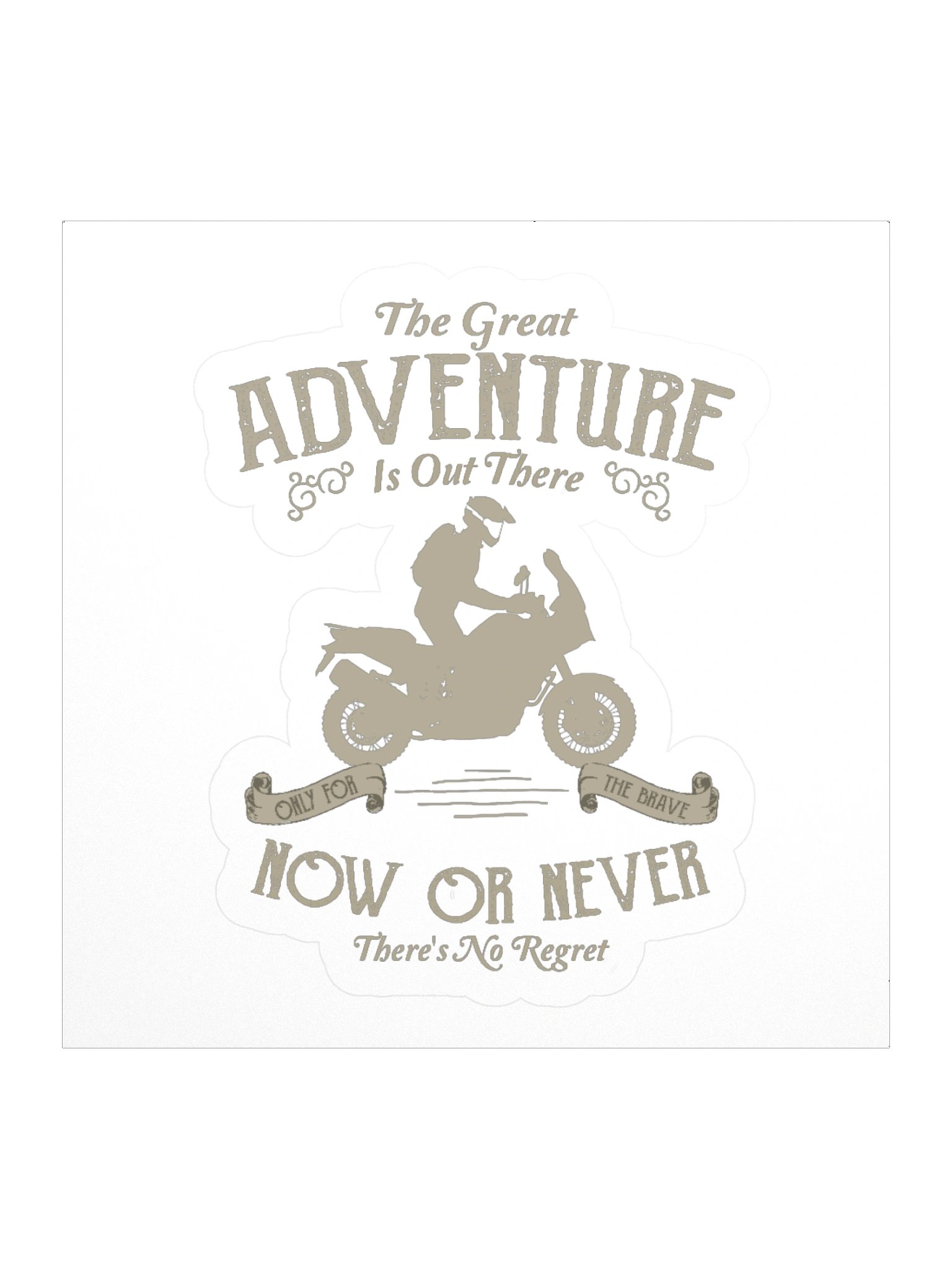 The Great Adventure Is Out There | Motorcycle Sticker product image (1)