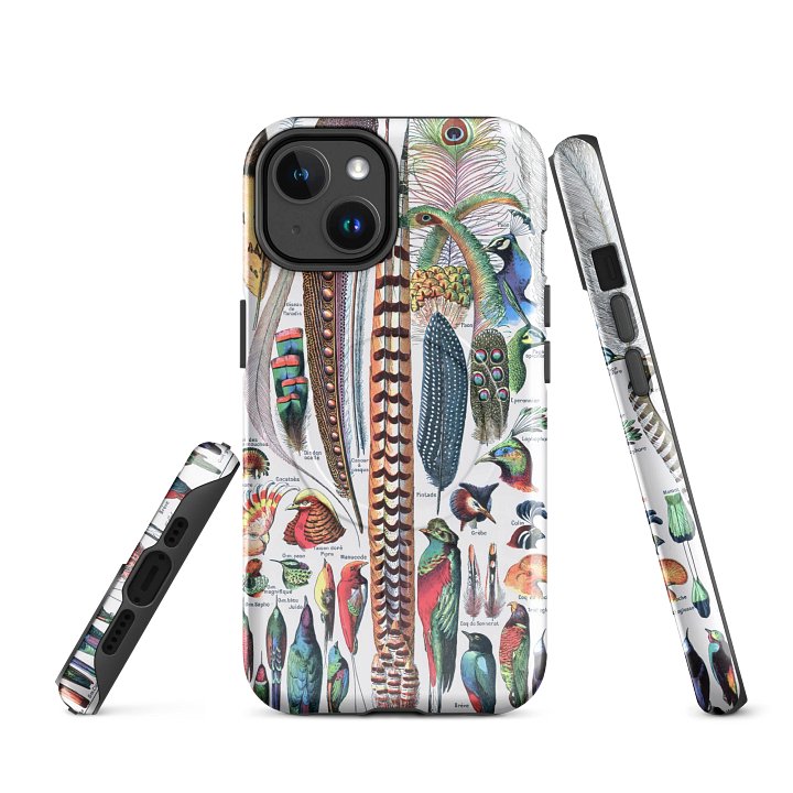 Feathers of Diversity iPhone® MagSafe® Tough Case - Plumes by Adolphe Millot product image (1)