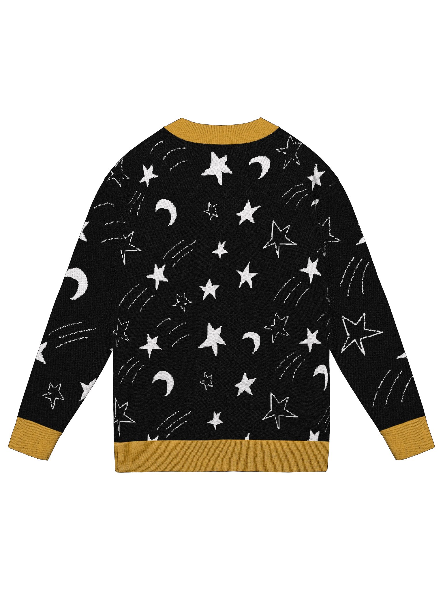 Out of This World Yellow Unisex Knitted Cardigan product image (2)