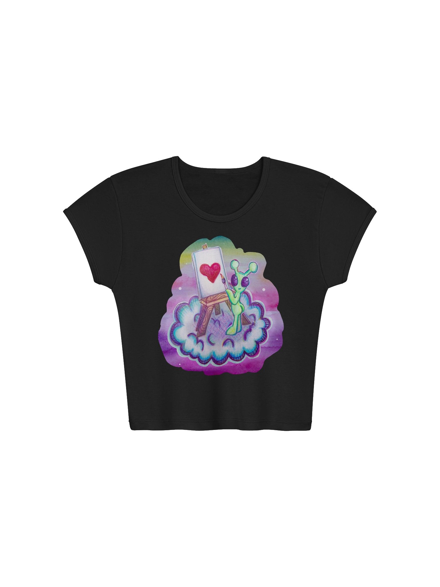 Artist Alien Crop Tee 👽🎨💗 product image (1)