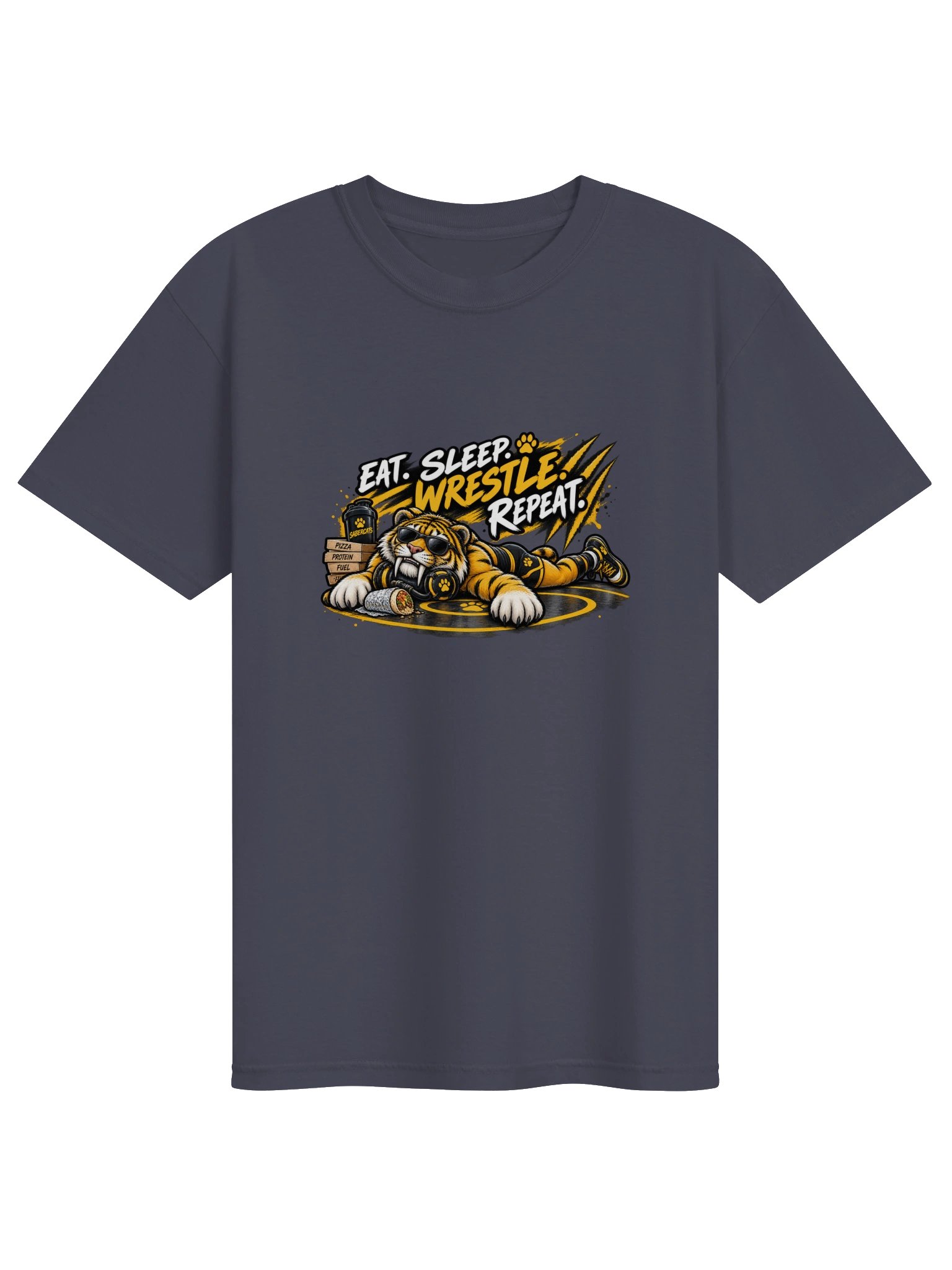 Eat Sleep Wrestle Repeat Sabercats Tee product image (8)
