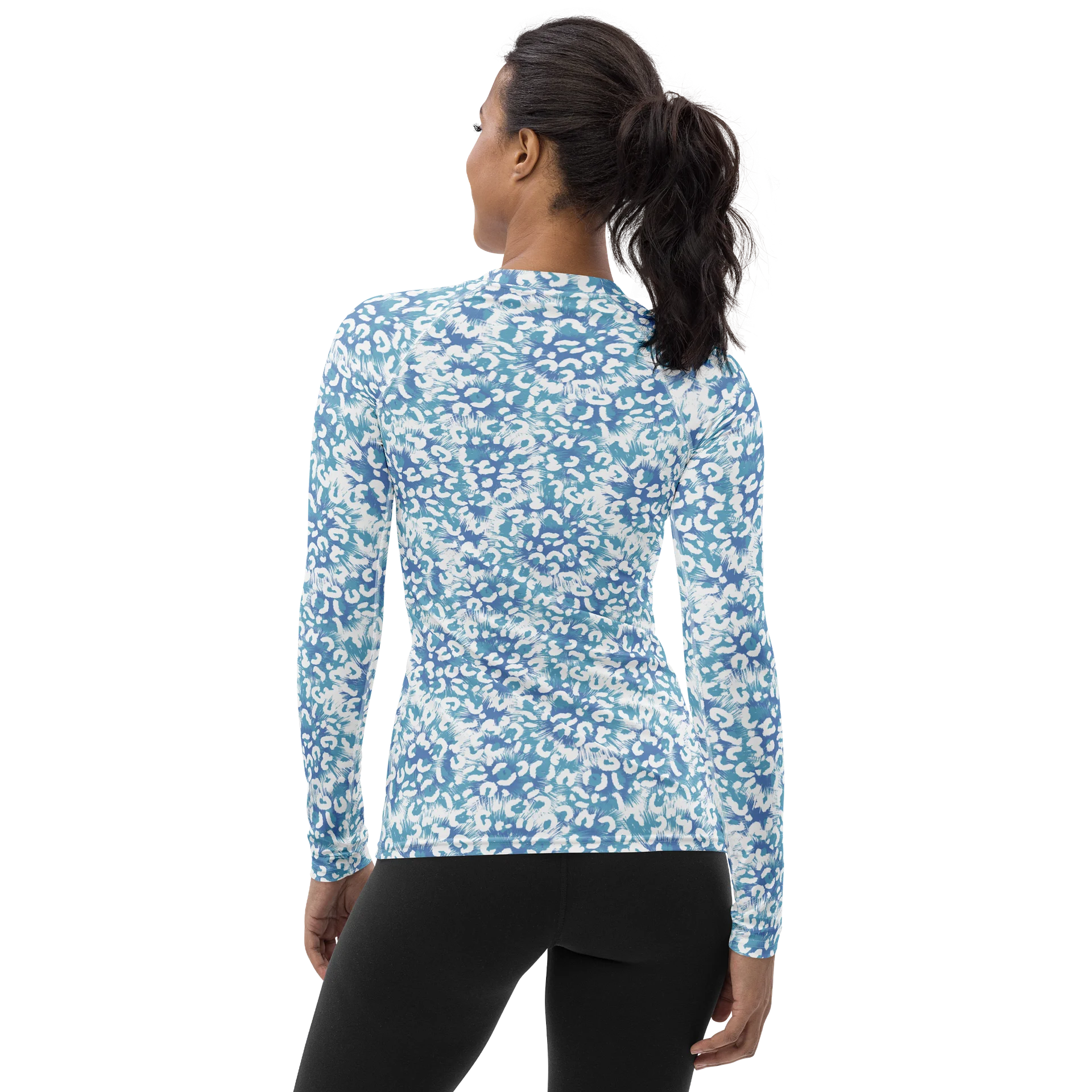Modern Animal Print Women's Rash Guard with Tie Dye Fashion product image (2)